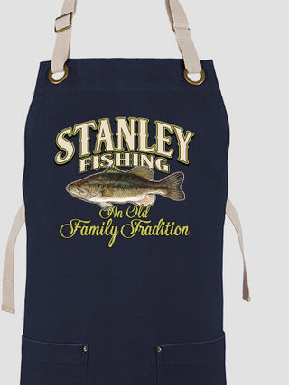 Fishing Family Tradition : Printed Canvas Work Aprons