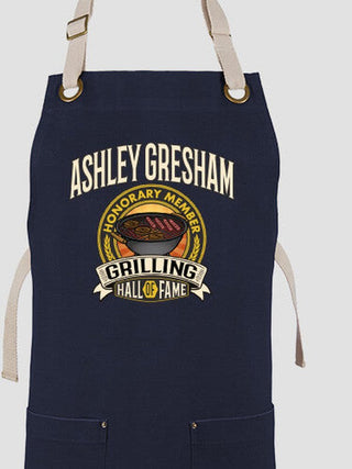 Grilling Hall Of Fame : Printed Canvas Work Aprons