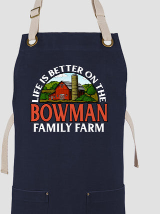 Life Is Better Farm : Printed Canvas Work Aprons