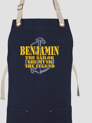 Navy Myth Legend : Printed Canvas Work Aprons