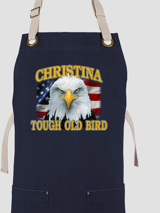 Patriotic Tough Old Bird : Printed Canvas Work Aprons