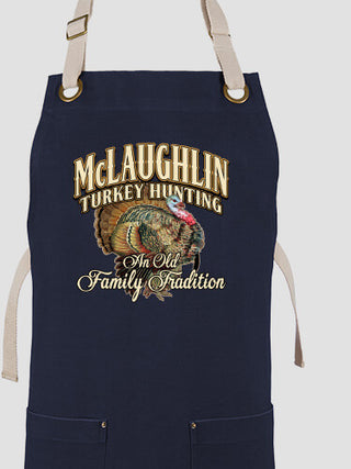 Turkey Hunting Family Tradition : Printed Canvas Work Aprons