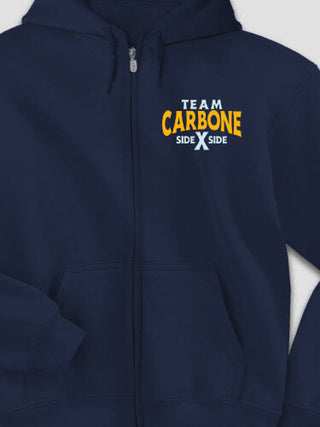 Team Side By Side : Embroidered Zip Hoodies