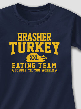 Turkey Eating Team : Adult Ladies Fitted T-Shirt