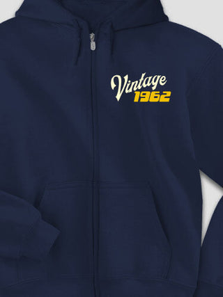 Vintage : Embroidered Zip Hoodies