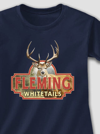 Whitetails : Adult Ladies Fitted T-Shirt