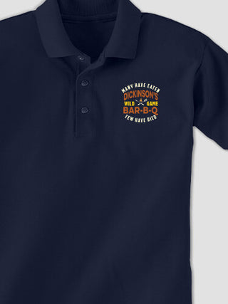 Wild Game Few Have Died BBQ : Embroidered Polo Shirts