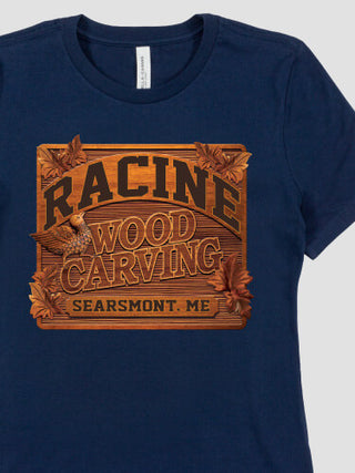 Wood Carving : Premium Ladies T-Shirts