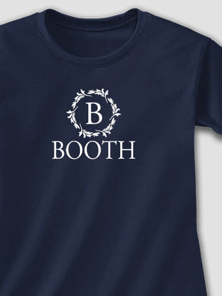 Wreath Monogram : Adult Ladies Fitted T-Shirt