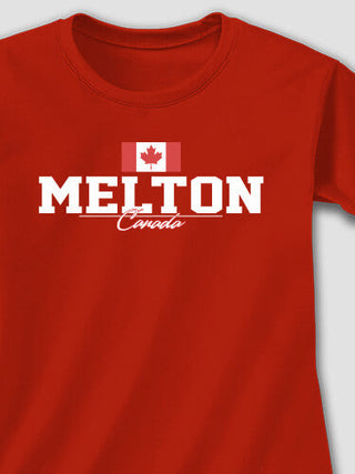 Canadian Flag : Adult Ladies Fitted T-Shirt