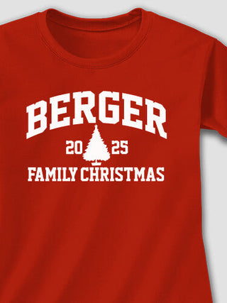 Christmas Varsity : Adult Ladies Fitted T-Shirt