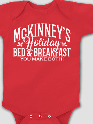 Holiday Bed And Breakfast : Printed Baby Bodysuits