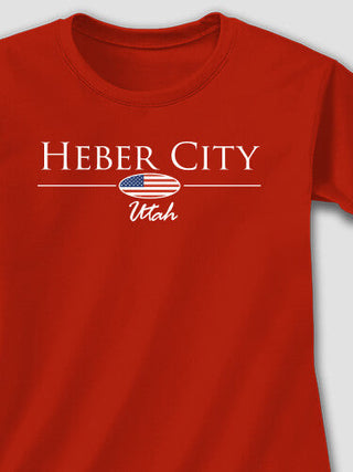 Hometown Flag : Adult Ladies Fitted T-Shirt