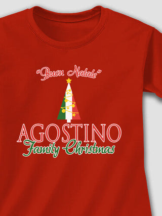 Italian Family Christmas : Adult Ladies Fitted T-Shirt