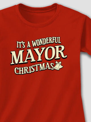 It's A Wonderful Christmas : Adult Ladies Fitted T-Shirt