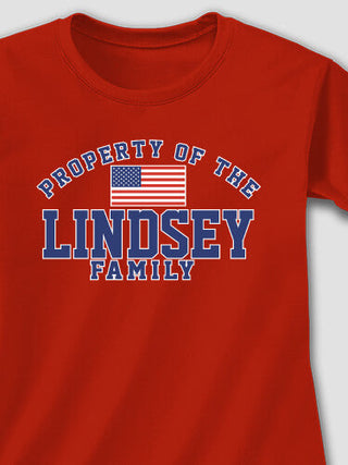 Property of Flag : Adult Ladies Fitted T-Shirt