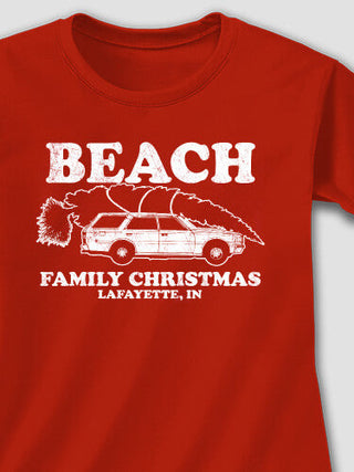 Retro Family Christmas : Adult Ladies Fitted T-Shirt