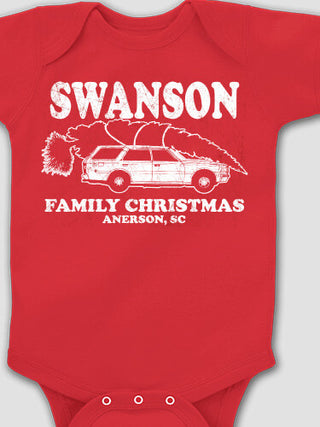 Retro Family Christmas : Printed Baby Bodysuits