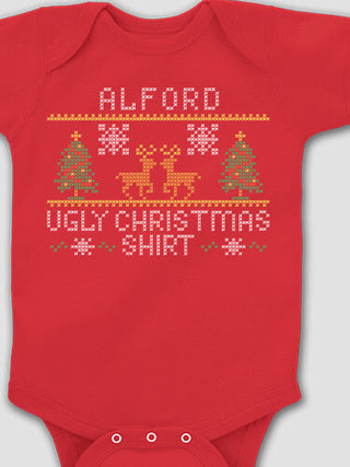 Ugly Christmas Shirt : Printed Baby Bodysuits