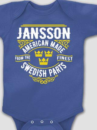 Swedish Parts : Printed Baby Bodysuits