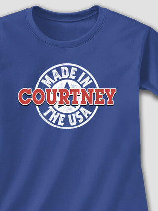 USA Stamp : Adult Ladies Fitted T-Shirt