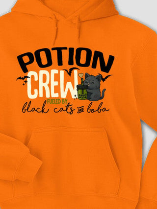 Black Cats And Boba : Printed Hoodies