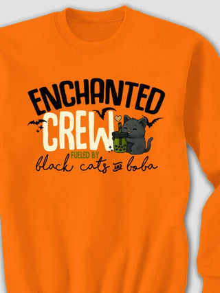 Black Cats And Boba : Printed Sweatshirts