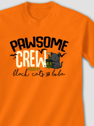 Black Cats And Boba : Printed T-Shirts
