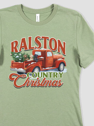 Country Christmas : Premium Ladies T-Shirts