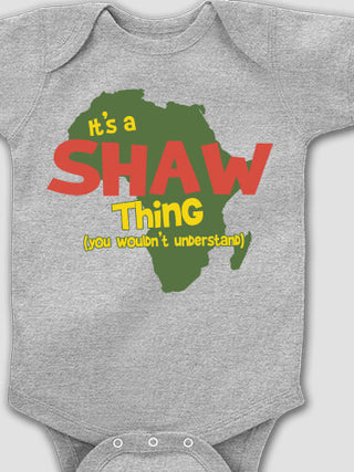 African American Thing : Printed Baby Bodysuits