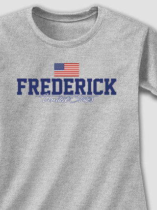 American Flag : Adult Ladies Fitted T-Shirt