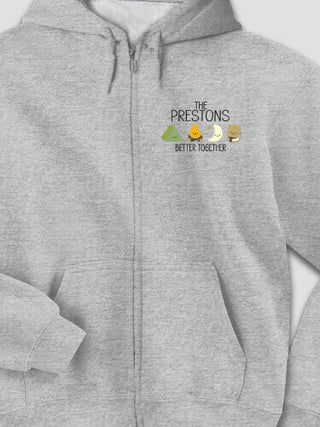 Better Together Camping : Embroidered Zip Hoodies