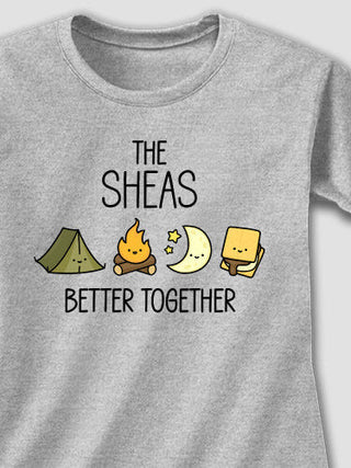 Better Together Camping : Adult Ladies Fitted T-Shirt