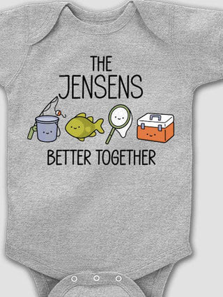 Better Together Fishing : Printed Baby Bodysuits