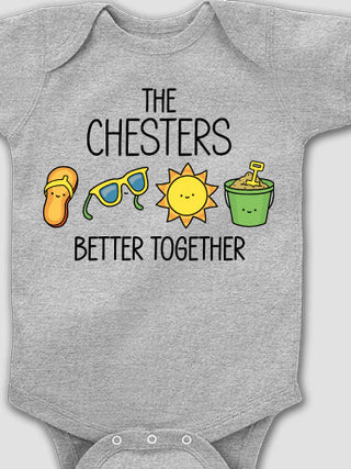 Better Together Vacation : Printed Baby Bodysuits