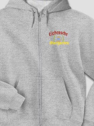 Biergarten : Embroidered Zip Hoodies