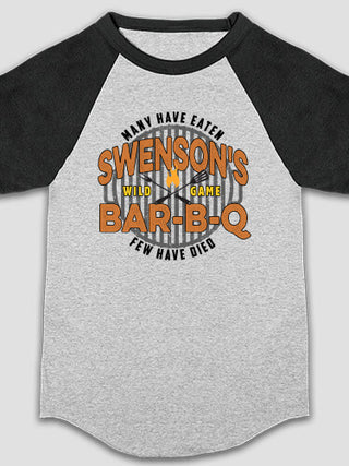 Wild Game Few Have Died BBQ : Printed Raglan Shirts