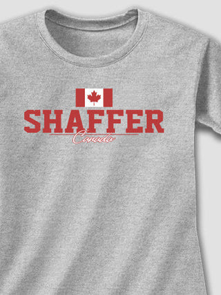 Canadian Flag : Adult Ladies Fitted T-Shirt