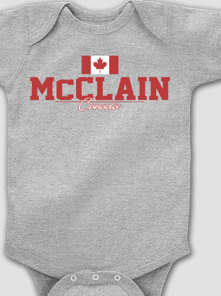 Canadian Flag : Printed Baby Bodysuits