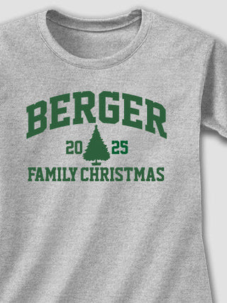 Christmas Varsity : Adult Ladies Fitted T-Shirt