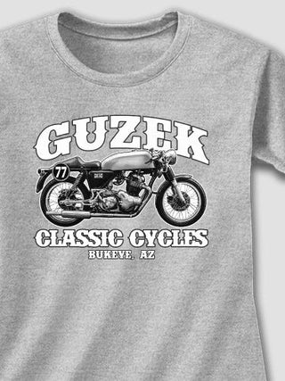 Classic Cycles : Adult Ladies Fitted T-Shirt