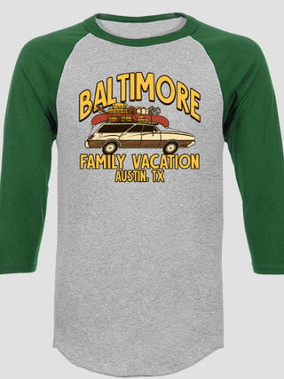 Retro Family Vacation : Printed Raglan Shirts