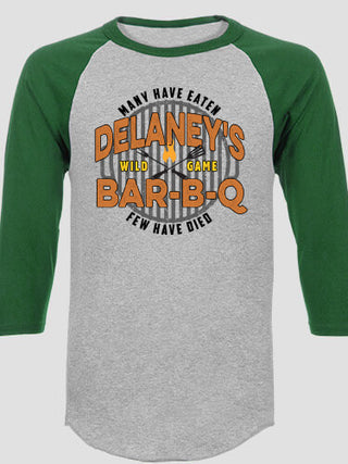 Wild Game Few Have Died BBQ : Printed Raglan Shirts
