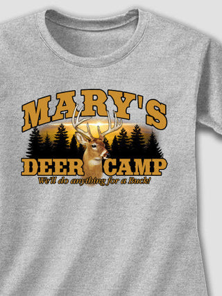 Deer Camp : Adult Ladies Fitted T-Shirt