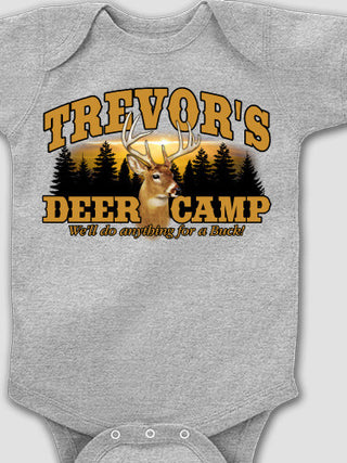 Deer Camp : Printed Baby Bodysuits