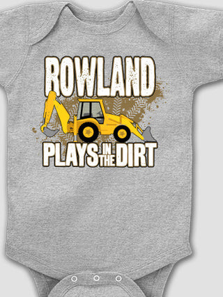 Dirt Shirt - Backhoe : Printed Baby Bodysuits