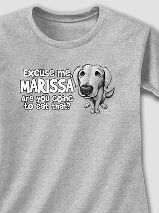 Excuse Me Dog : Adult Ladies Fitted T-Shirt