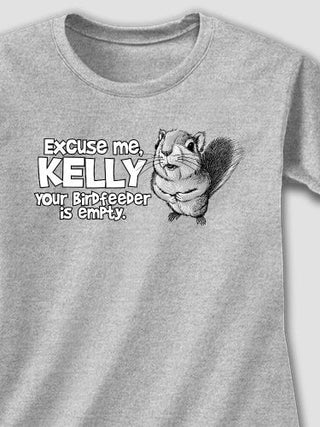 Excuse Me Squirrel : Adult Ladies Fitted T-Shirt
