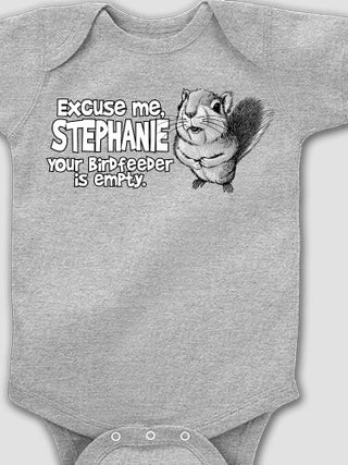 Excuse Me Squirrel : Printed Baby Bodysuits