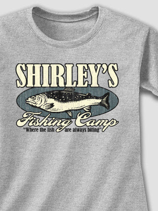 Fishing Camp : Adult Ladies Fitted T-Shirt